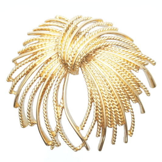 Gold-plated Cordelia Starburst Fringe Brooch | Susan Caplan for Monet